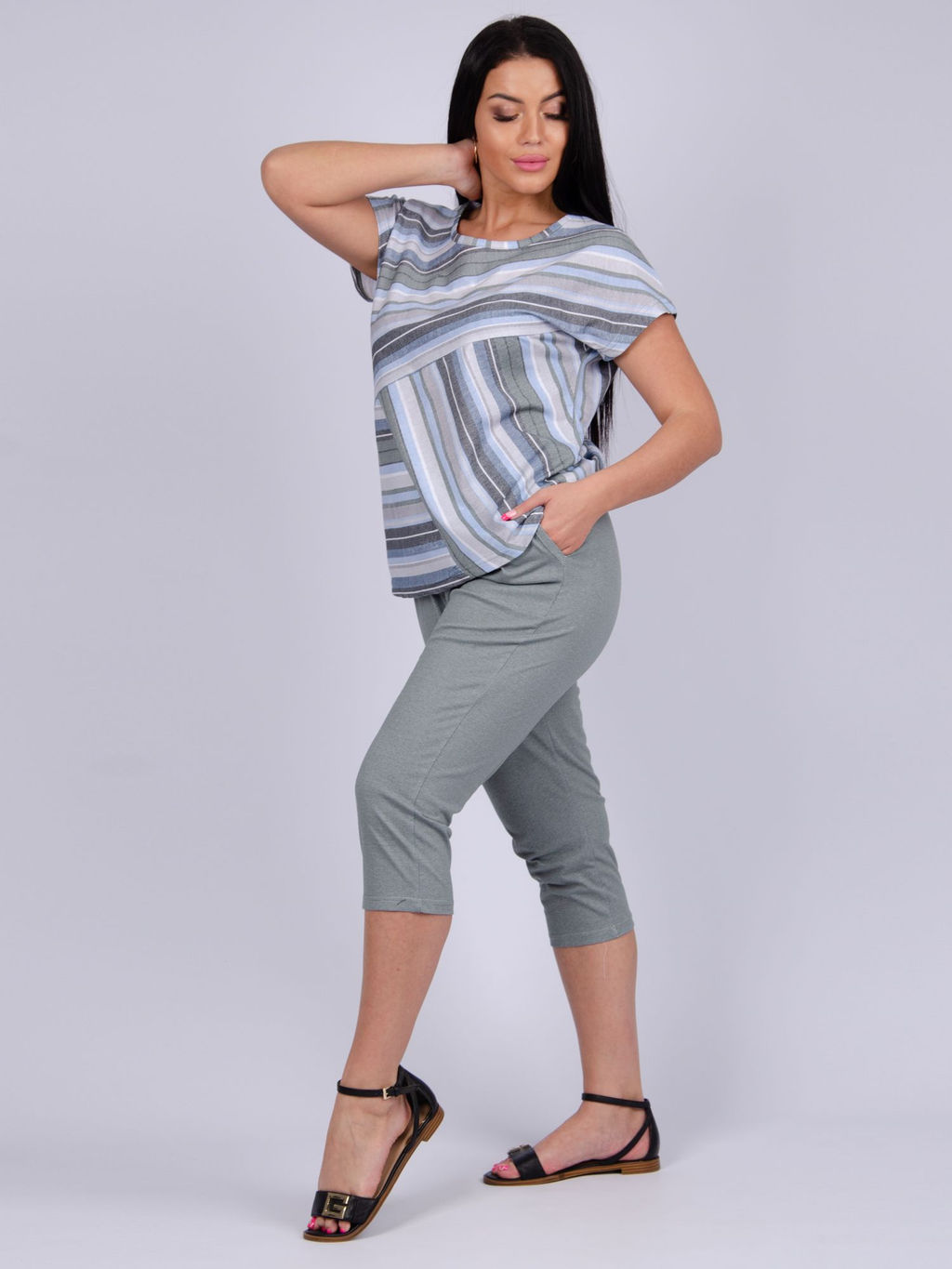 Костюм "Монако" оливка, трикотаж