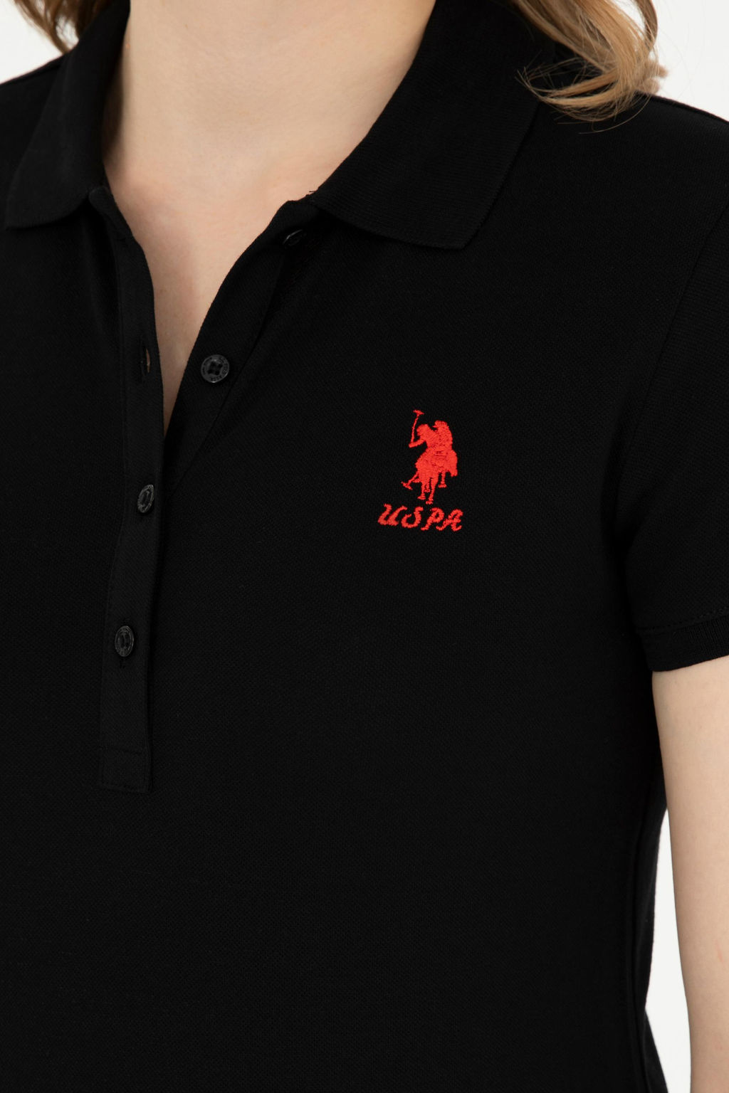 Женская черная базовая футболка Неожиданная скидка в корзине - U.s. polo assn фото 7