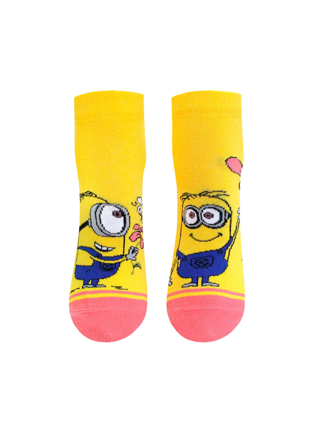 Цена за 2 пары. Носки с рисунком БРЕСТСКИЕ НОСКИ ЖЕНСКИЕ 1125 MINIONS (укороченные)
