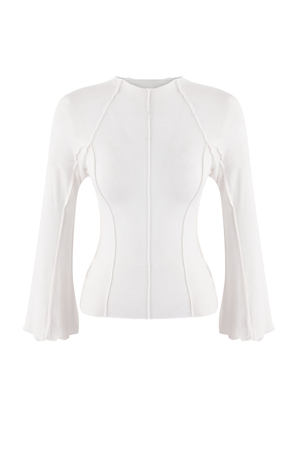 Kahverengi Fitted/Vucuda Oturan Dik Yaka Nervurlu Premium Yumusak Orme Bluz TWOSS26BZ00241 - Trendyolmilla фото 5