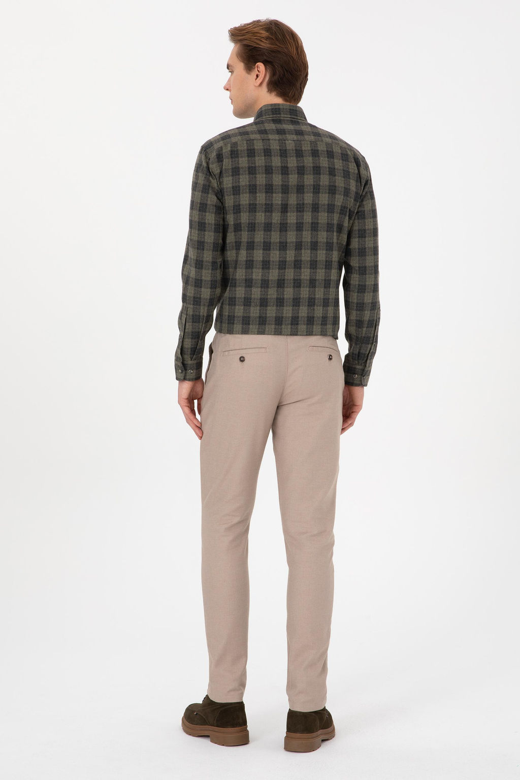 Erkek Slim Fit Camel Kanvas Pantolon - U.s. polo assn фото 4