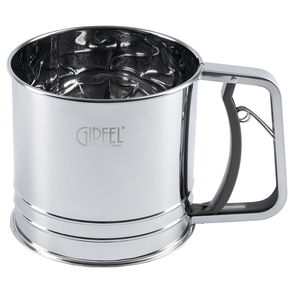 5476 GIPFEL Кружка-сито для просеивания муки, 18х12х13см. Материал: нерж. сталь,