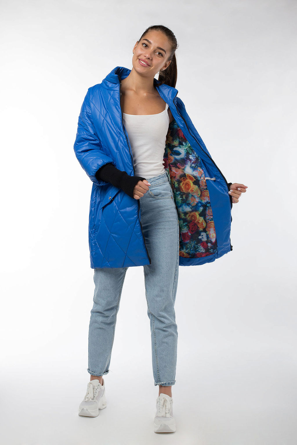 04-1762 Куртка демисезонная (Синтепон 150) пояс - Империя пальто фото 2