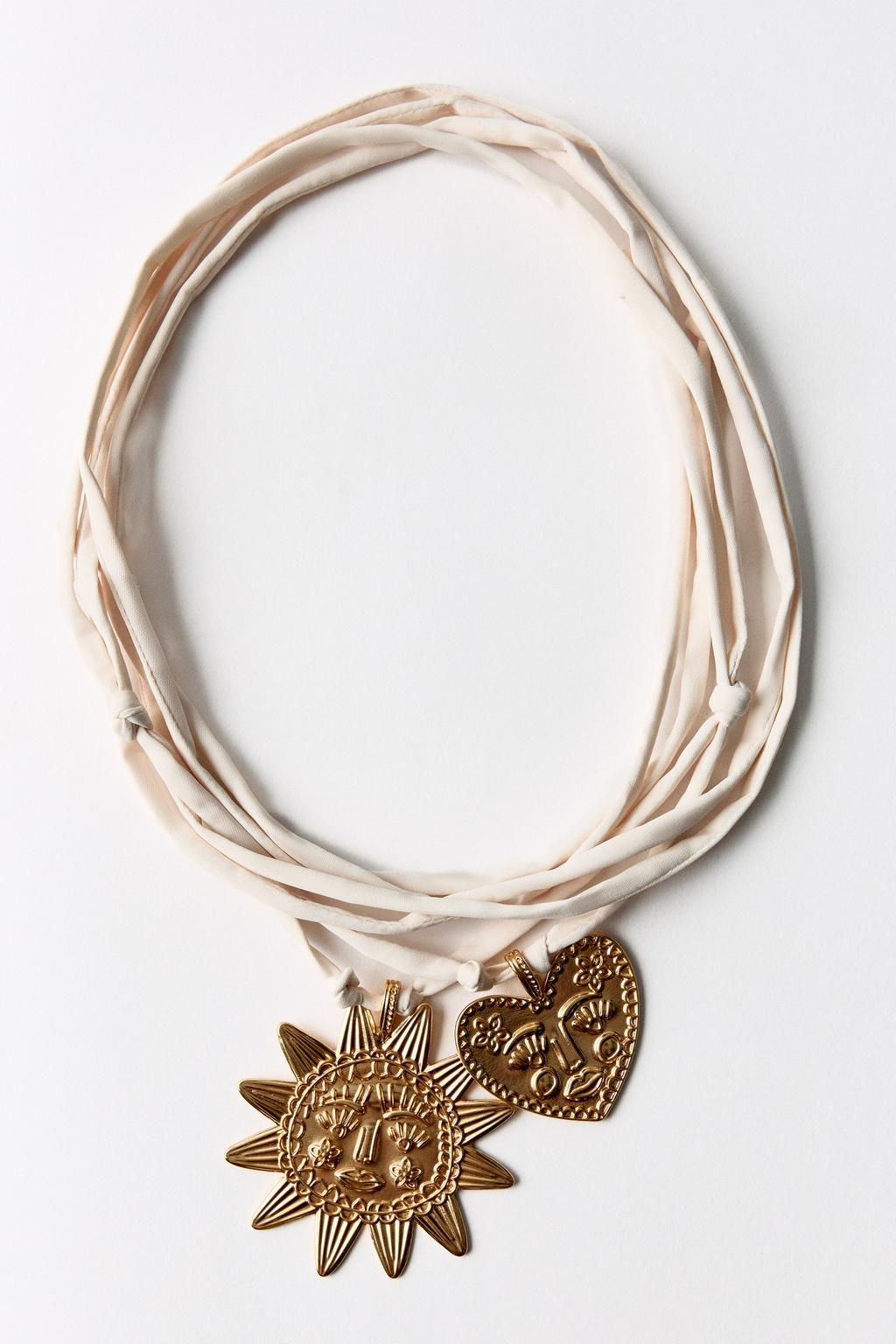 SUN AND HEART DOUBLE NECKLACE - Zara фото 6