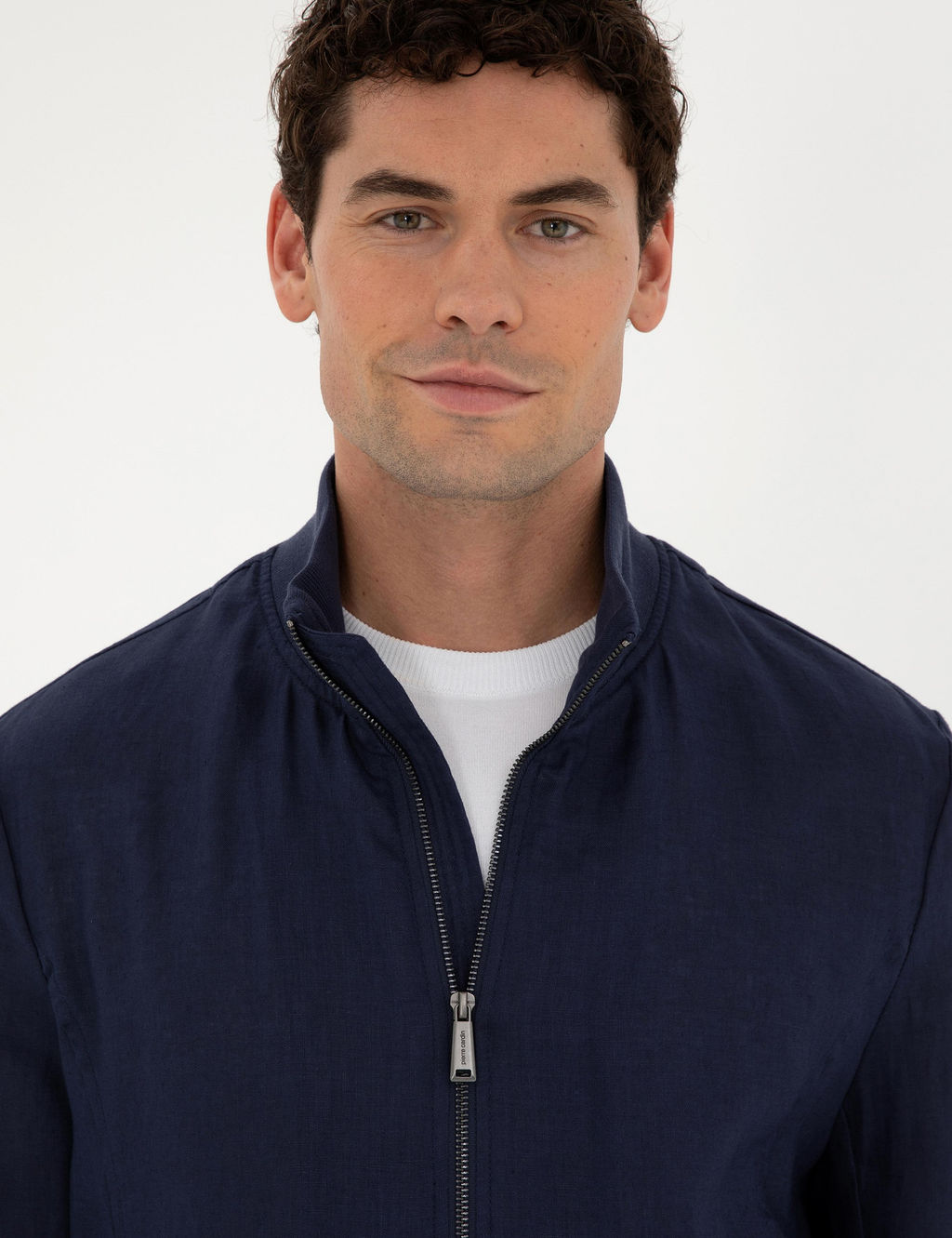 Lacivert Keten Baharl_k Mevsimlik Mont - Pierre cardin фото 2