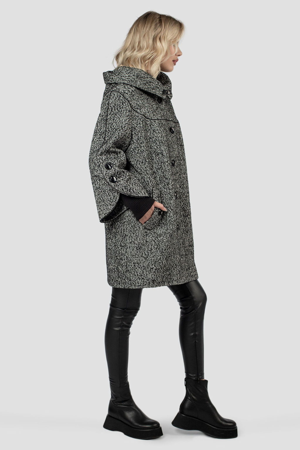 01-09737 Пальто женское демисезонное - El podio фото 4