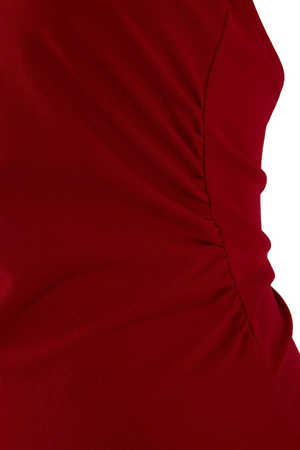 Teen K?rm?z? Fitted/Vucuda Oturan Boyundan Baglamal? Buzgulu Paper Touch Orme Bluz TWOSS26BZ00274