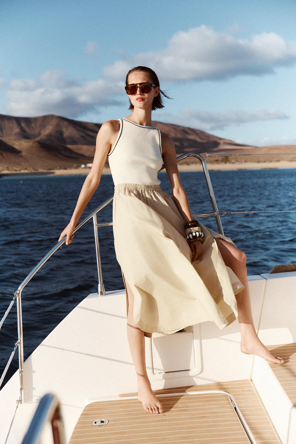 CONTRAST MIDI DRESS - Zara фото 6