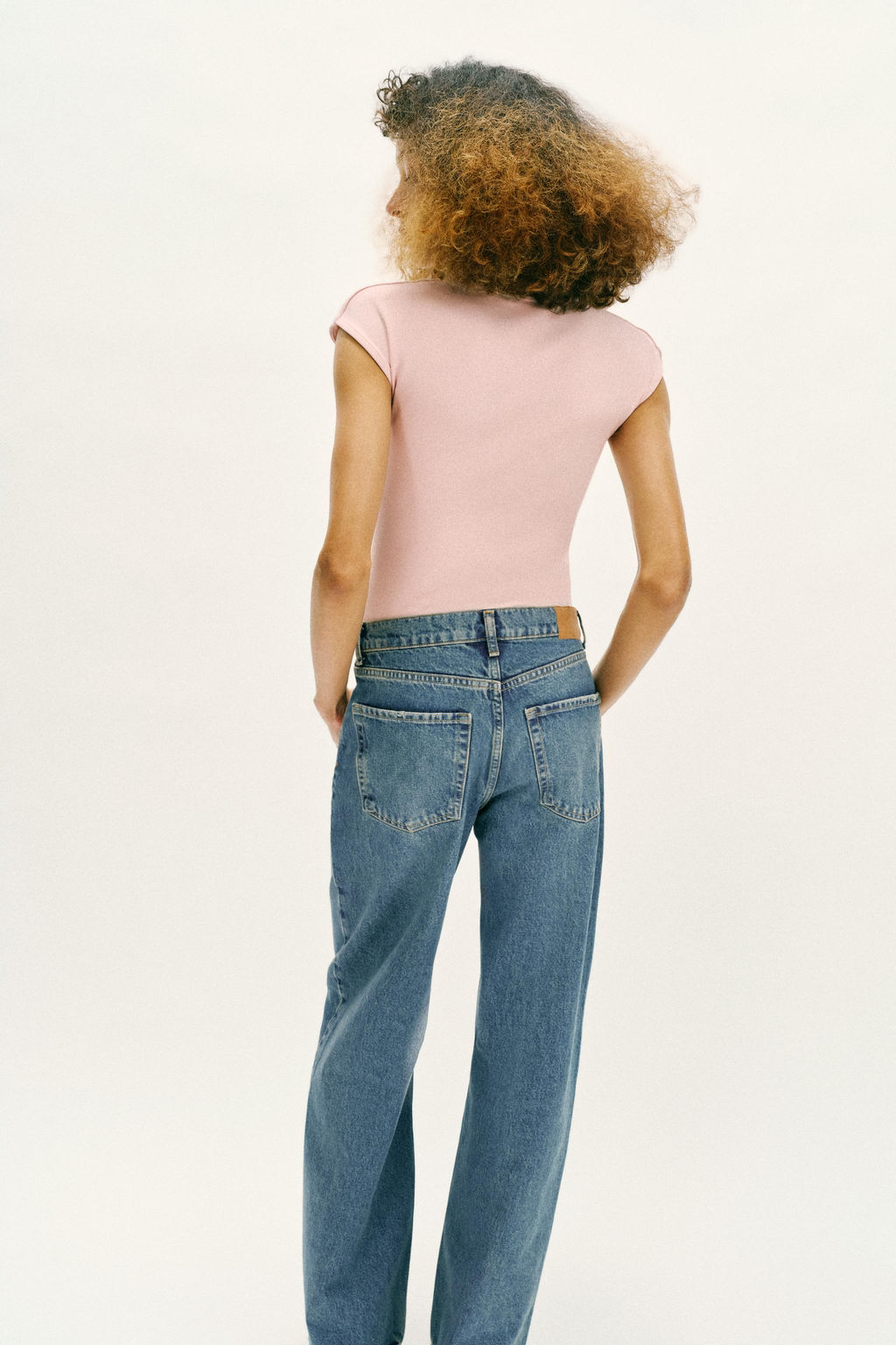 BODY ESCOTE REDONDO / Rosa empolvado - Zara фото 4