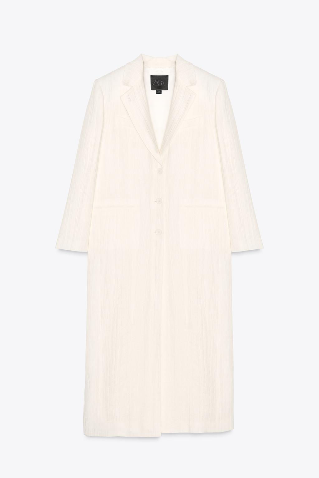 ZW COLLECTION LINEN FROCK COAT - Zara фото 8