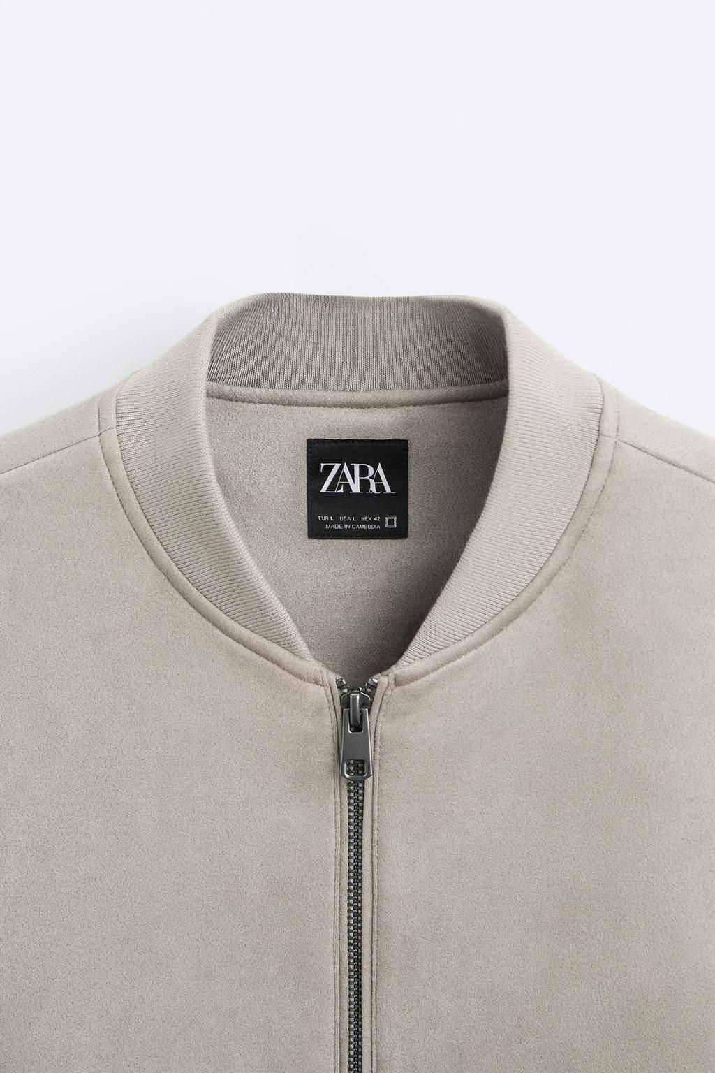 FAUX SUEDE BOMBER JACKET - Zara фото 9