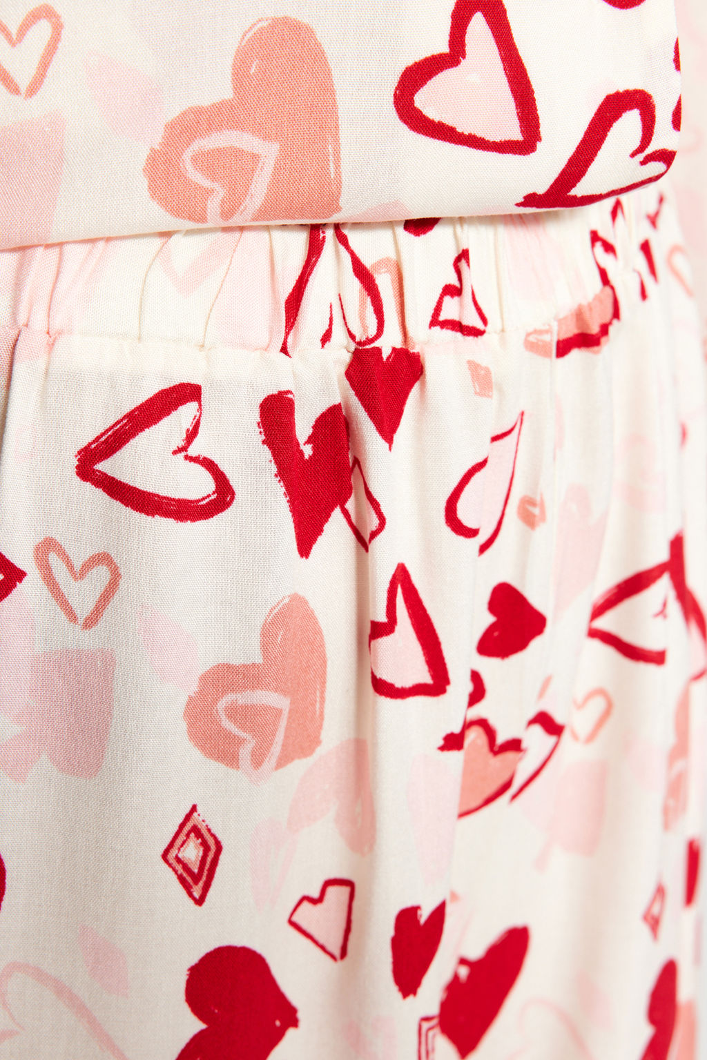 Kad?n Mini Me/Anne K?z Cok Renkli Kalpli Biyeli Viskon Dokuma Pijama Tak?m? THMAW24PT00091 - Trendyolmilla фото 8