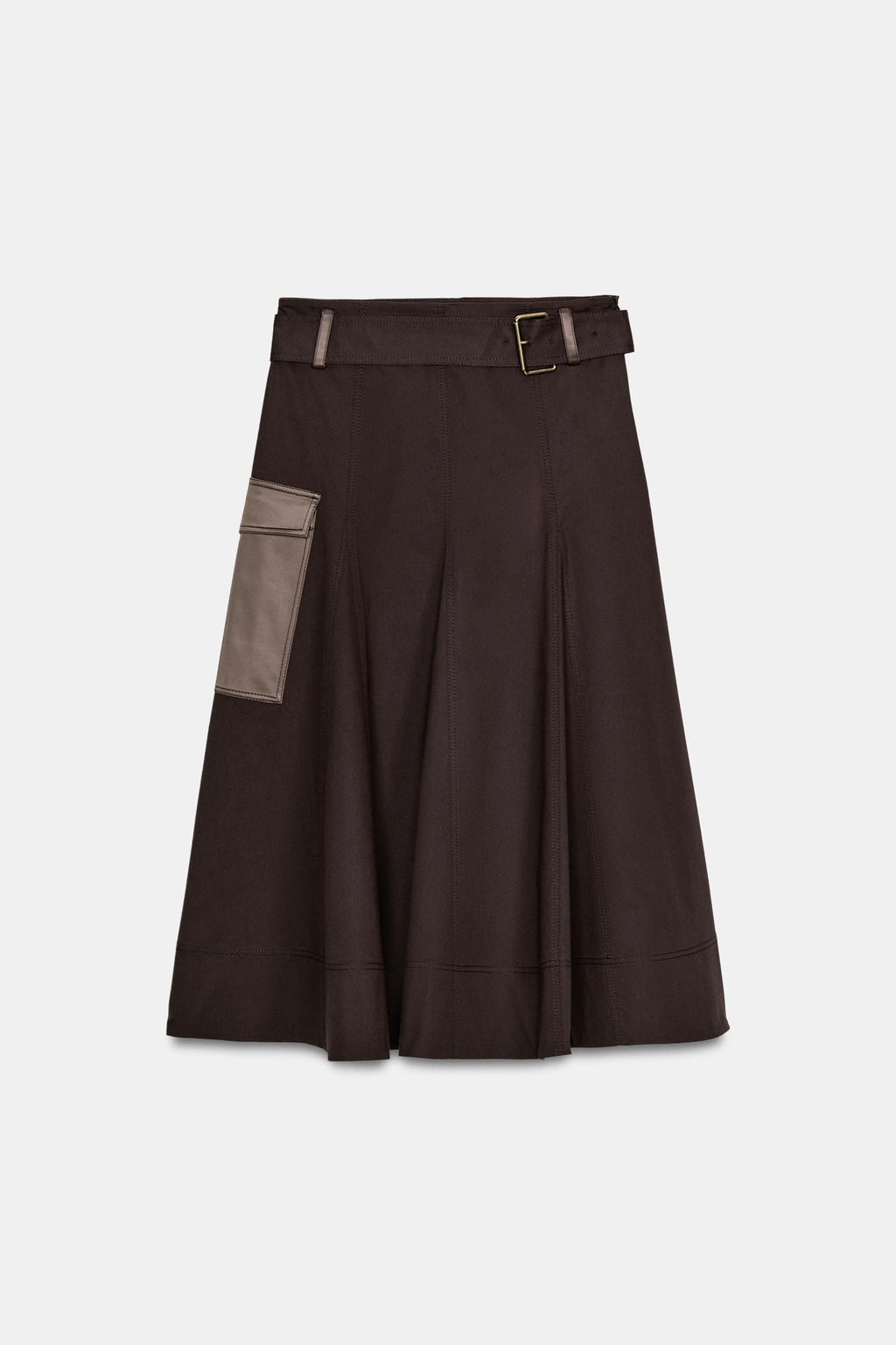 CARGO MIDI SKIRT WITH BELT - Zara фото 14