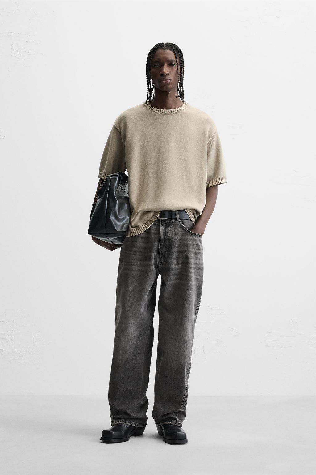WASHED KNIT T-SHIRT - Zara фото 10