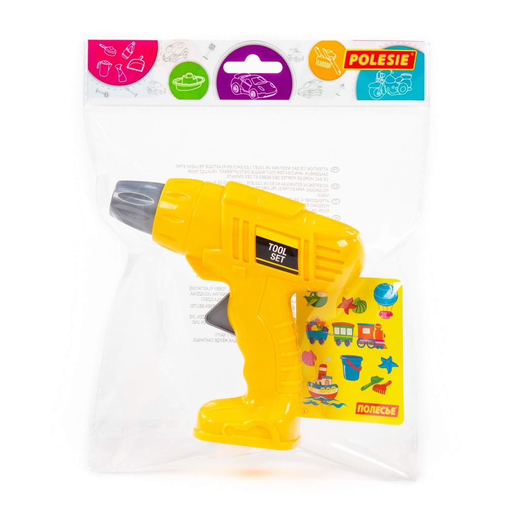 Шуруповёрт №2 игрушечный (жёлтый) (в пакете) - Полесье фото 6