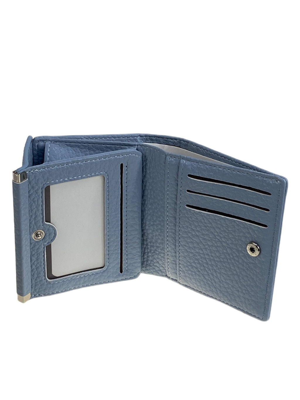 Женский кошелёк из натуральной кожи, цвет голубой - Greta фото 2
