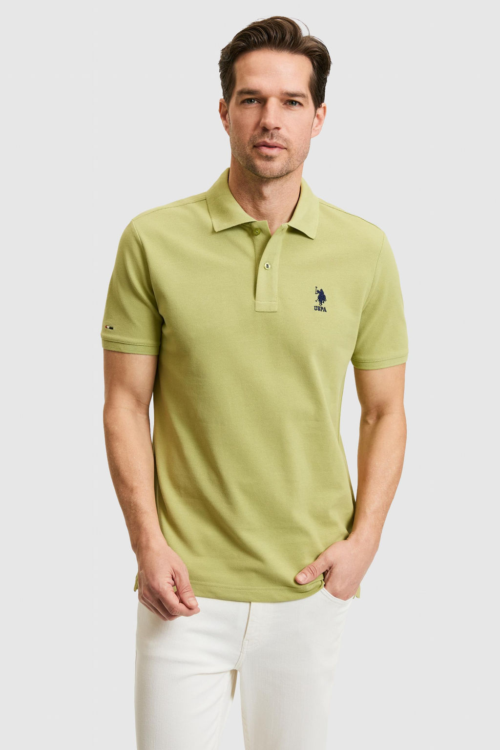 Erkek Slim Fit Polo Yaka _a_la Basic Ti__rt