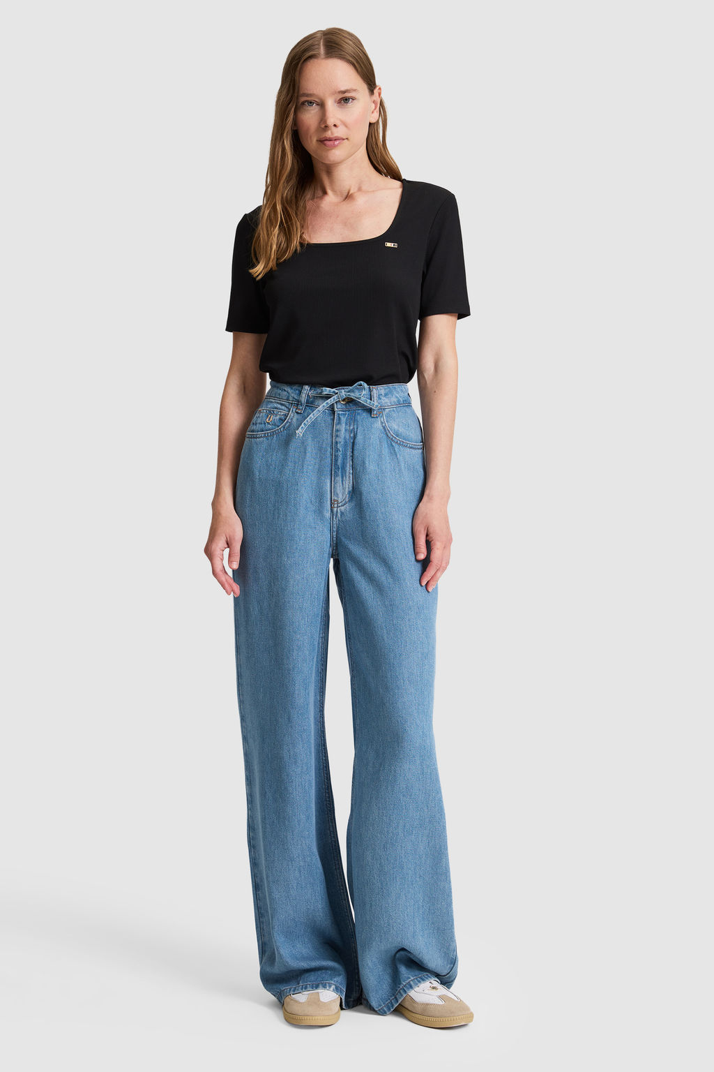 Kad_n Siyah Kare Yaka Basic Ti__rt - U.s. polo assn фото 4