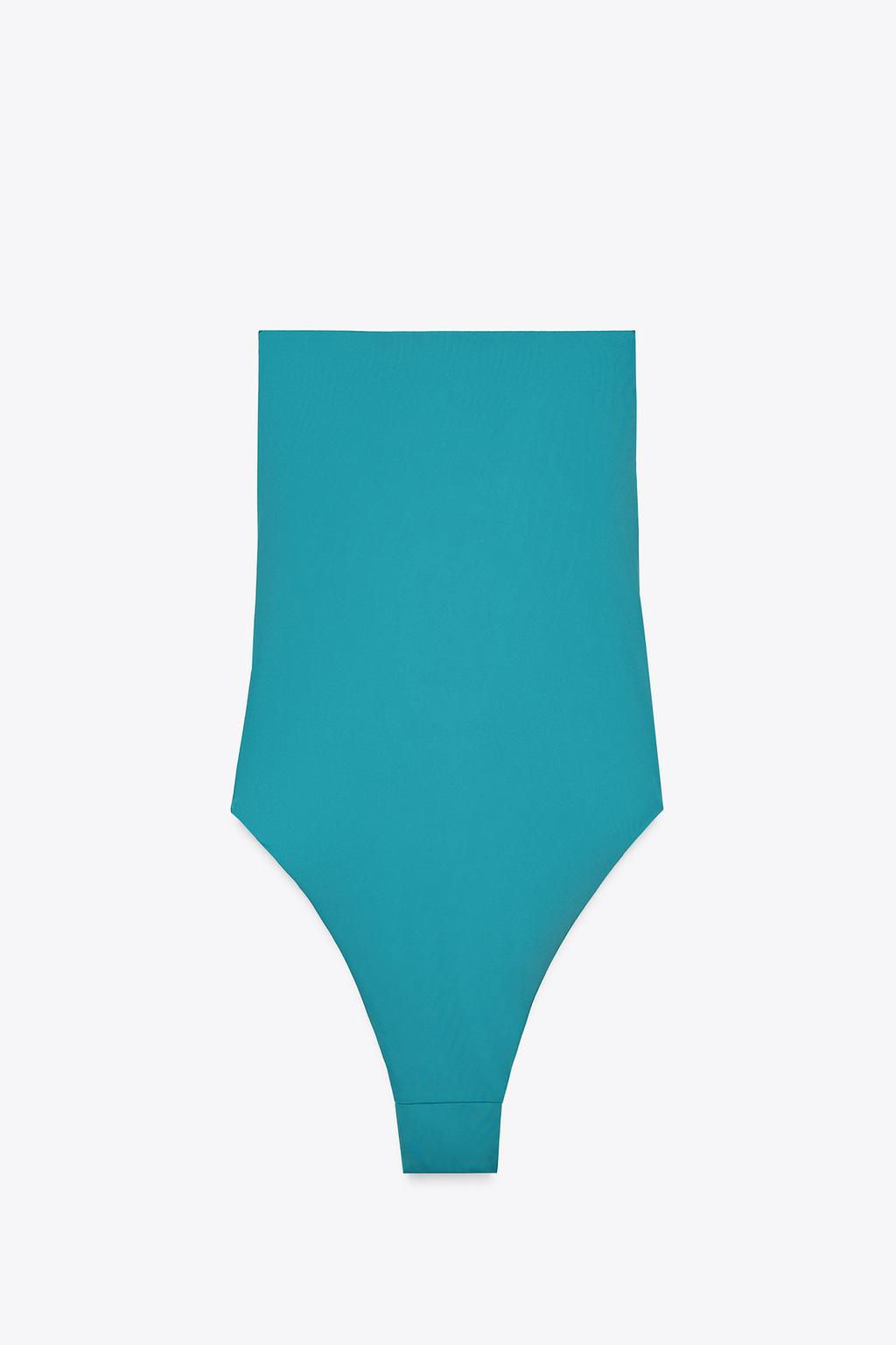 BANDEAU CUT-OUT STONE SWIMSUIT - Zara фото 8