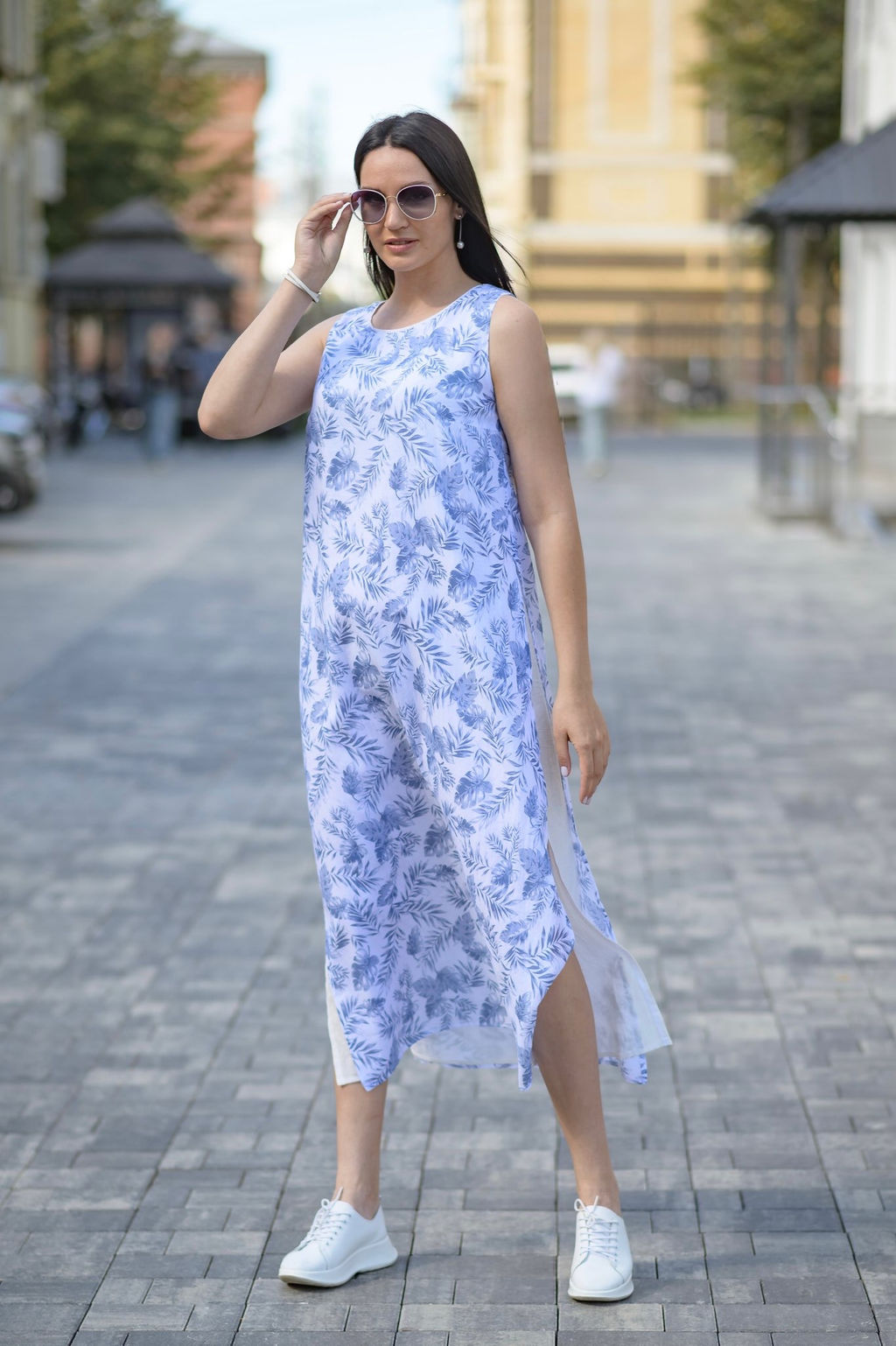 Двухслойное платье-сарафан 100% хлопок