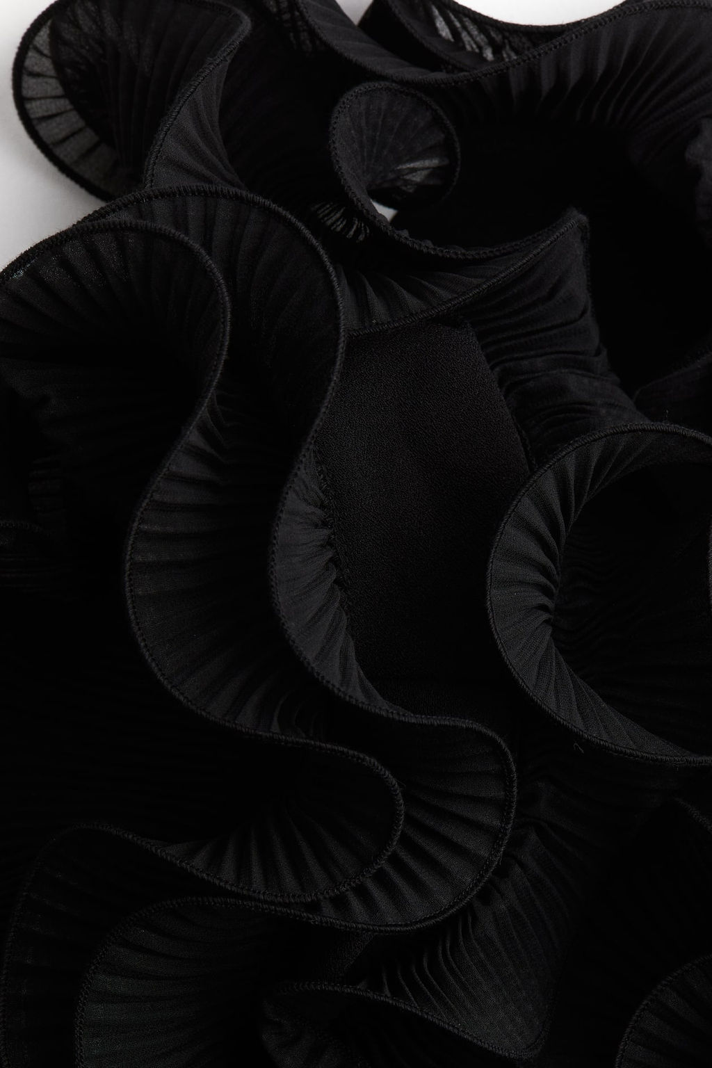 Vestido de un hombro con ribete de volantes - H&m фото 7