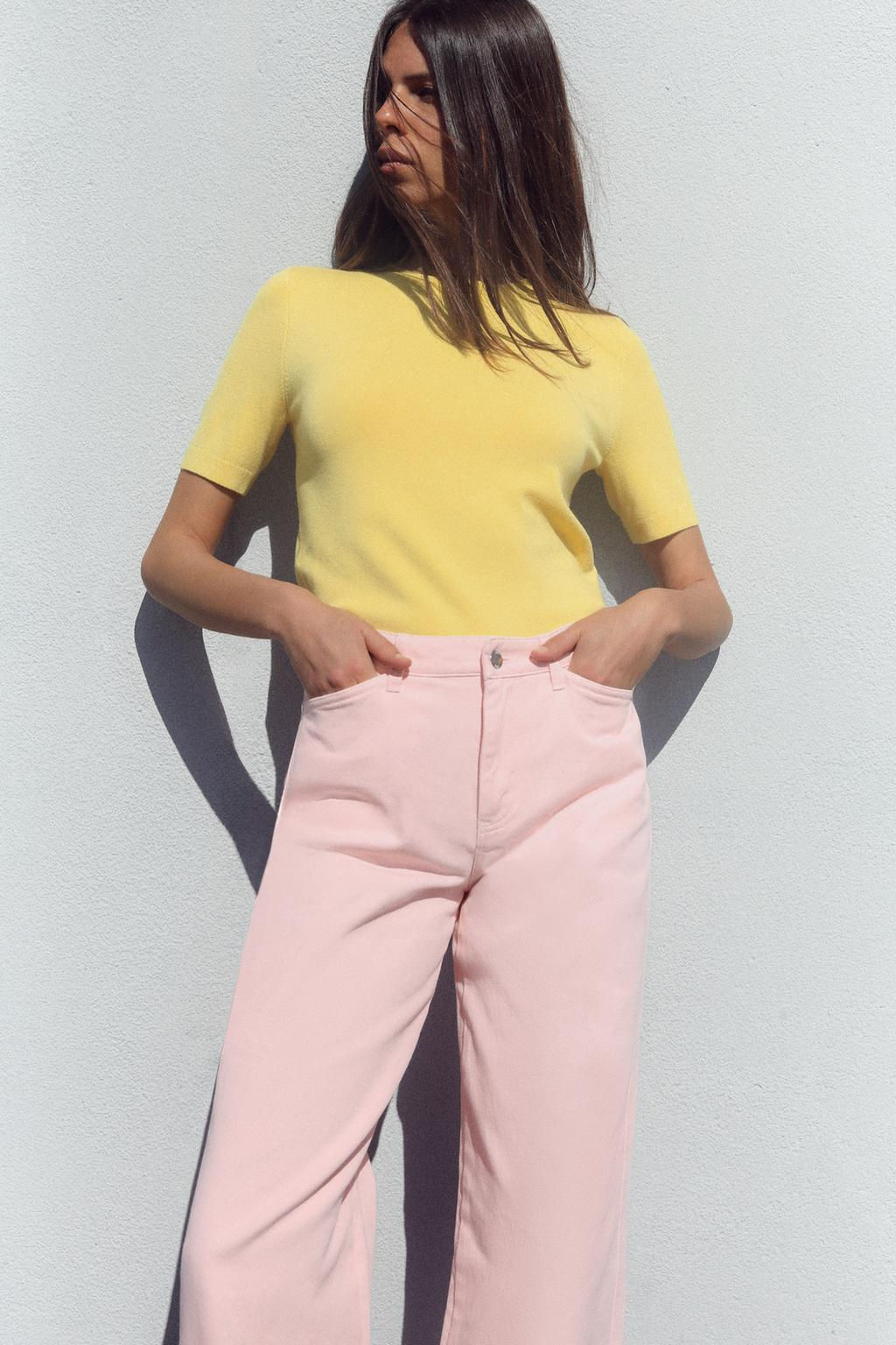 BASIC PLAIN KNIT SHORT SLEEVE TOP - Zara фото 23