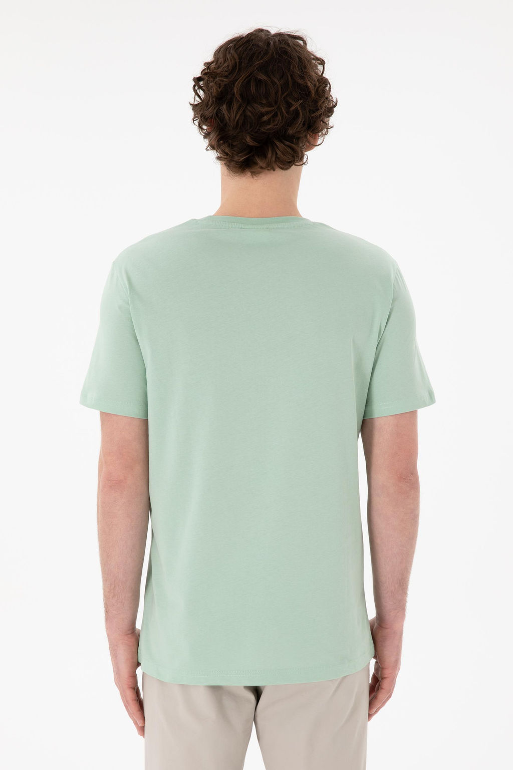 Erkek Regular Fit Bisiklet Yaka Su Ye_ili Basic Ti__rt Sepette S_rpriz _ndirim - U.s. polo assn фото 6