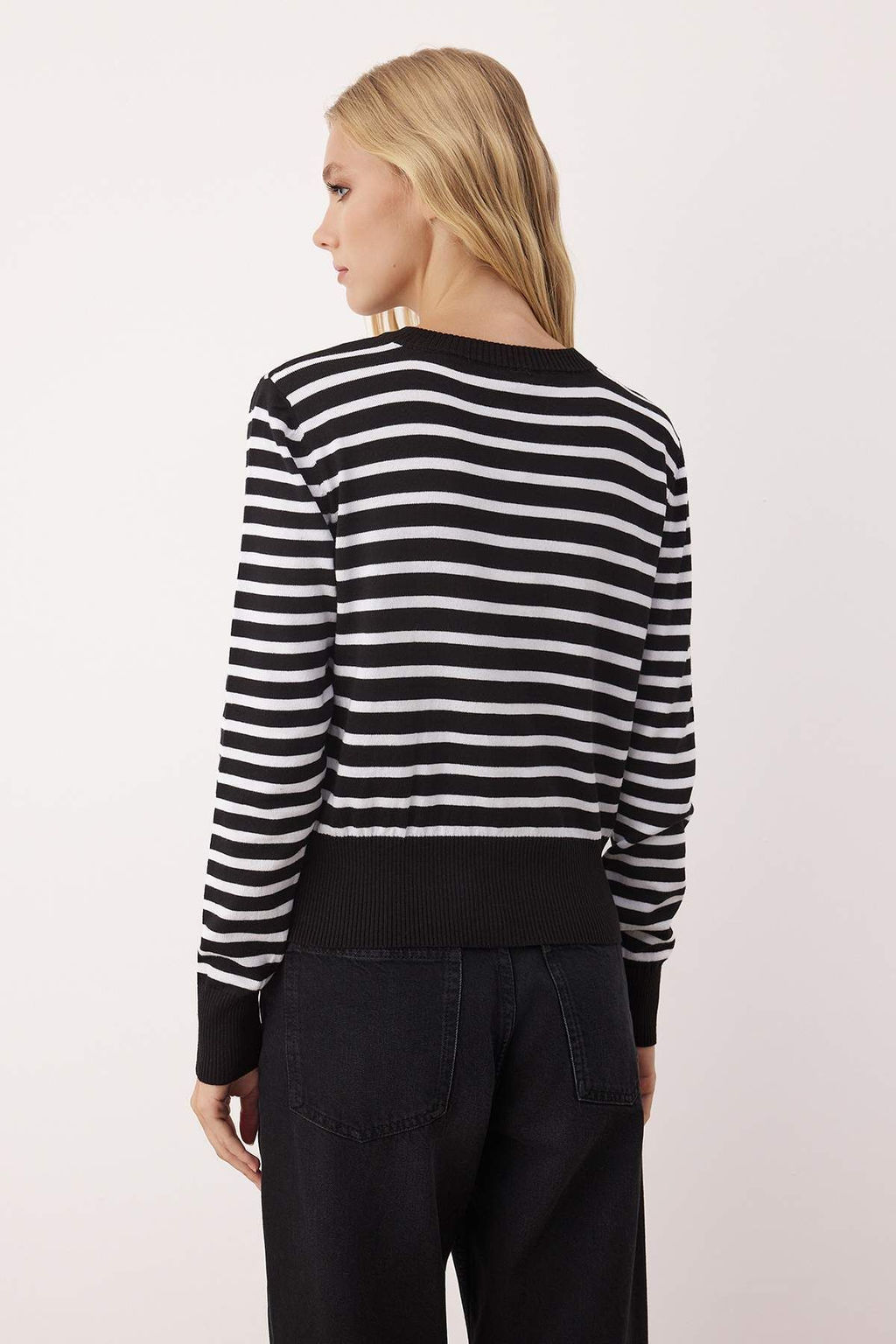 Siyah Pamuk Kar?s?ml? Basic Triko H?rka TWOAW26HI00187