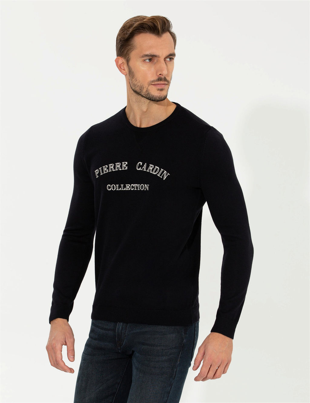 Lacivert Slim Fit Bisiklet Yaka Triko Kazak - Pierre cardin фото 4