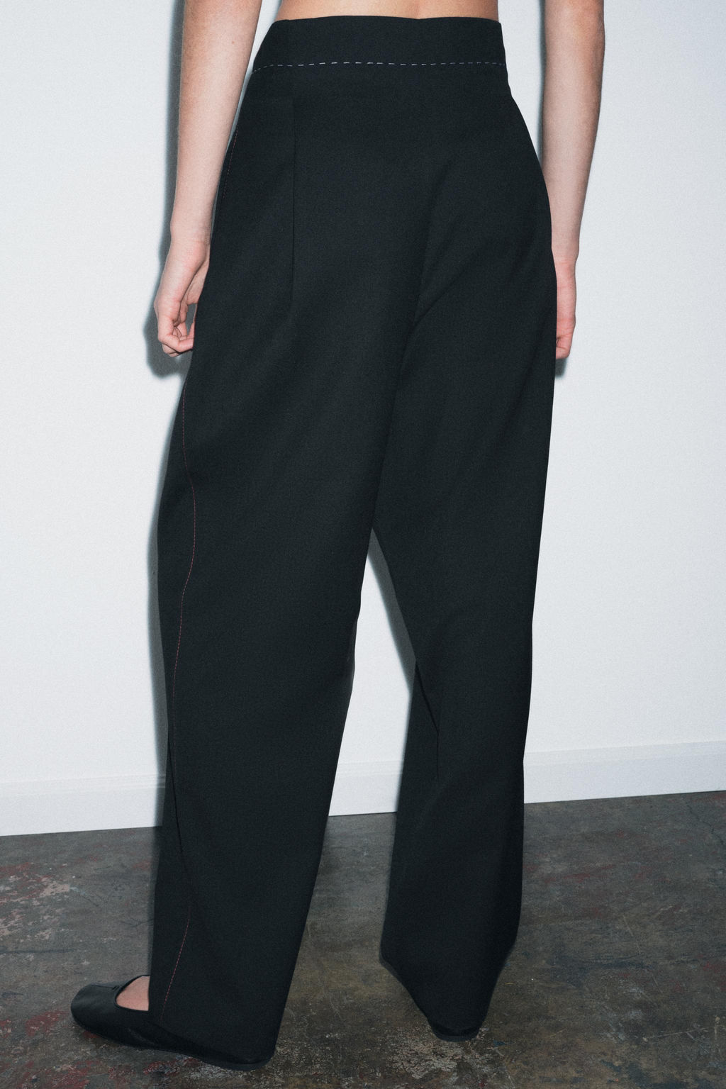ZW COLLECTION LIMITED EDITION TOPSTITCHING TROUSERS - Zara фото 4