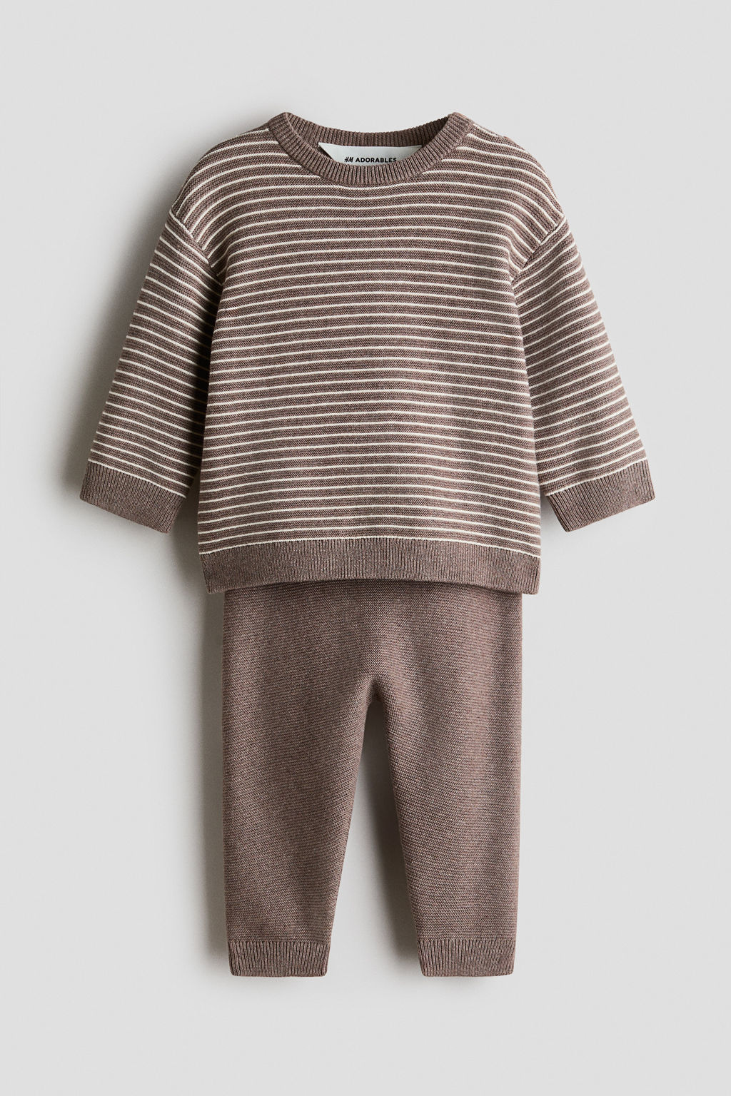 Conjunto de dos piezas en punto fino de algod?n