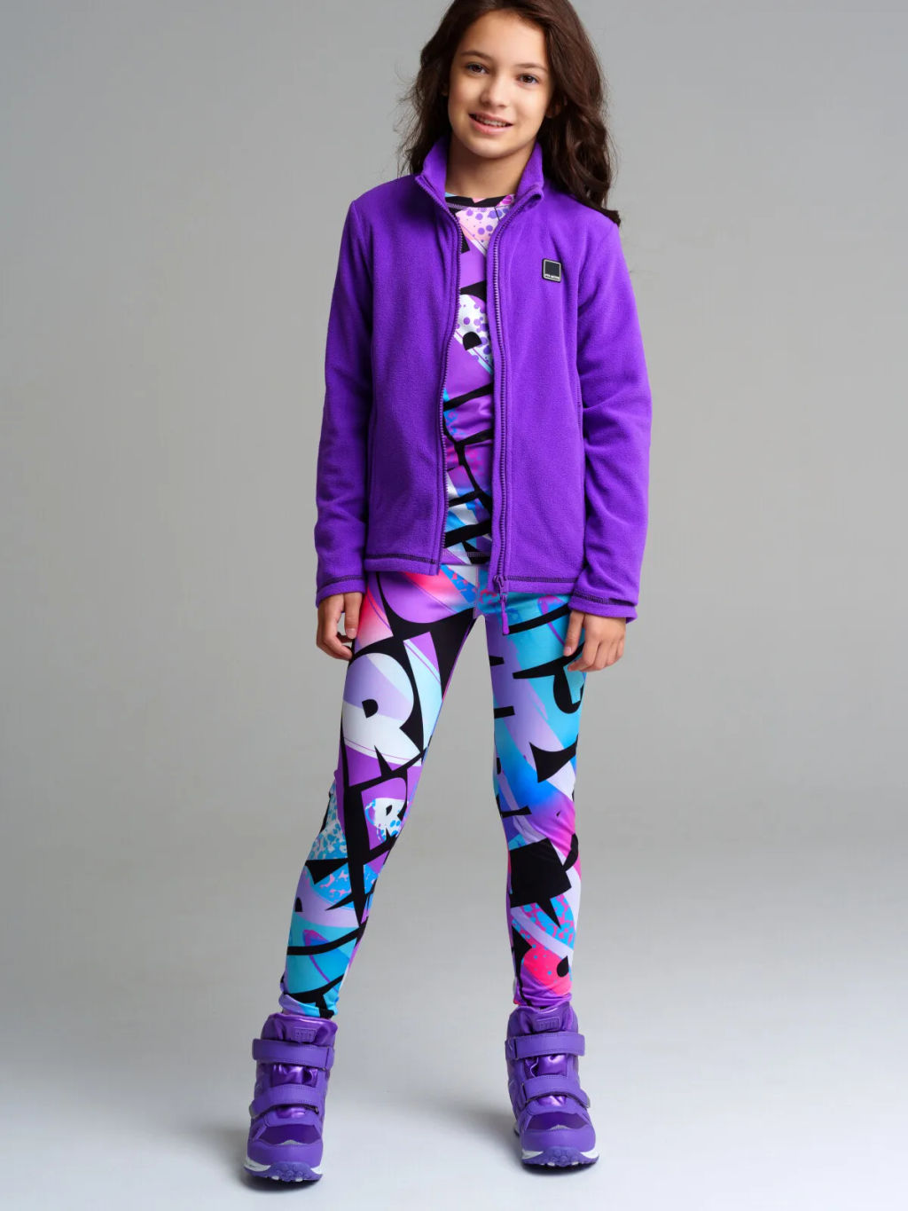 32321464 Термокомплект трикотажный для девочек: брюки, толстовка для эпизодического использования