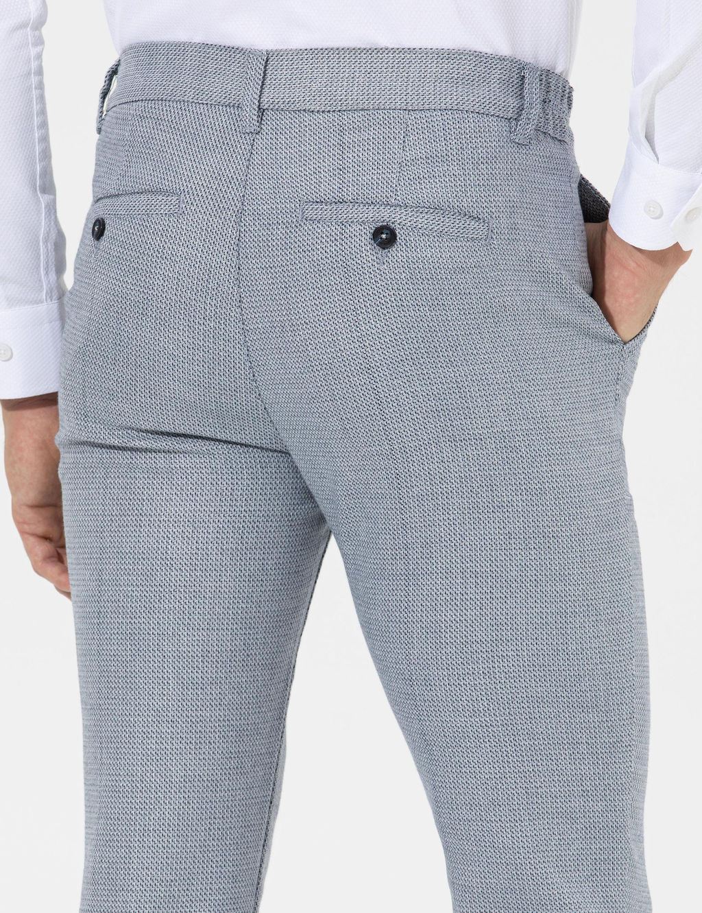 Lacivert Slim Fit Beli Lastikli Kanvas Pantolon - Pierre cardin фото 10