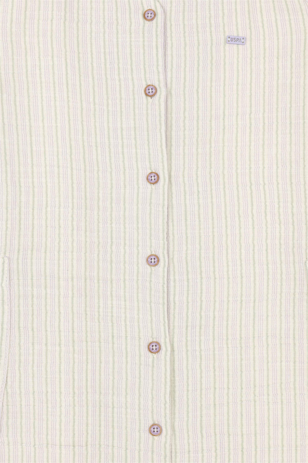 Кремовое тканое платье для девочки - U.s. polo assn фото 3