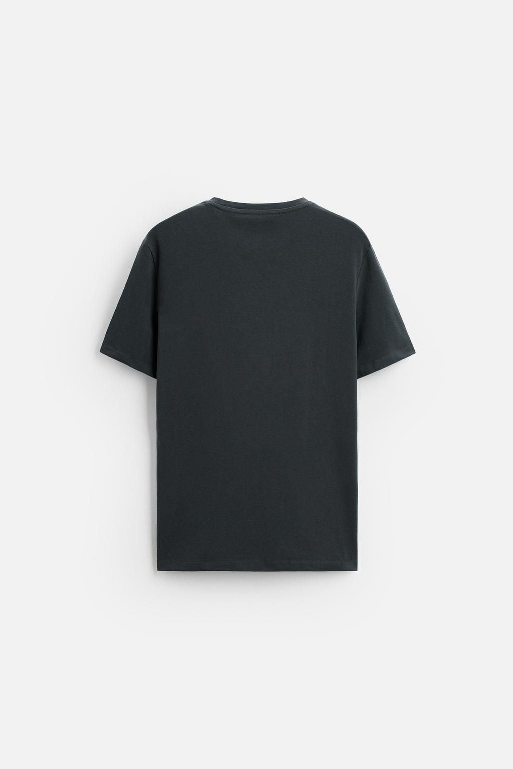 BASIC SLIM FIT T-SHIRT - Zara фото 40