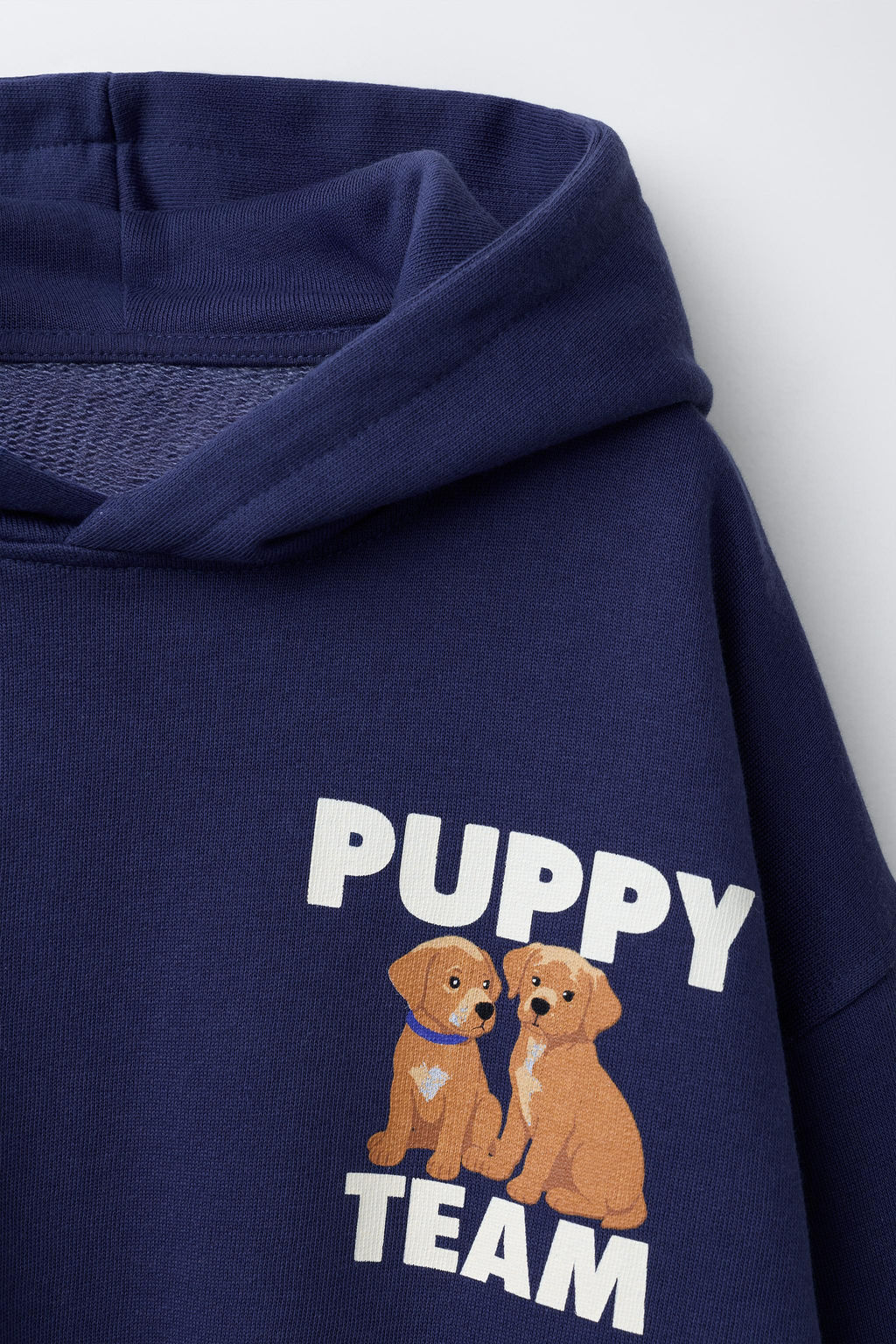 SUDADERA CAPUCHA TEXTO PERROS / Azul - Zara фото 4