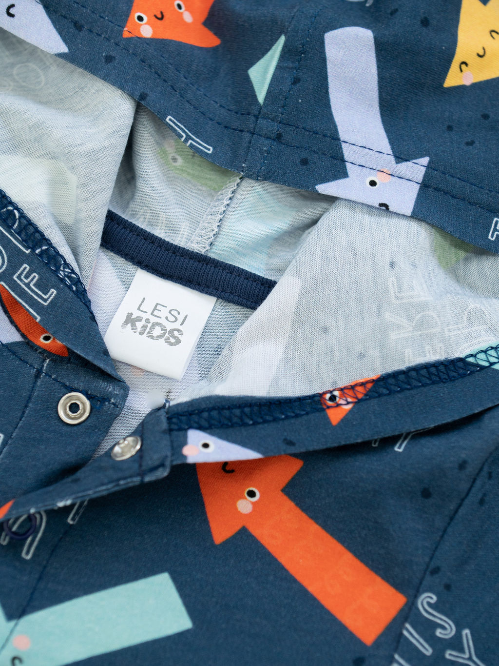 Футболка с капюшоном, синий - Lesi kids фото 3