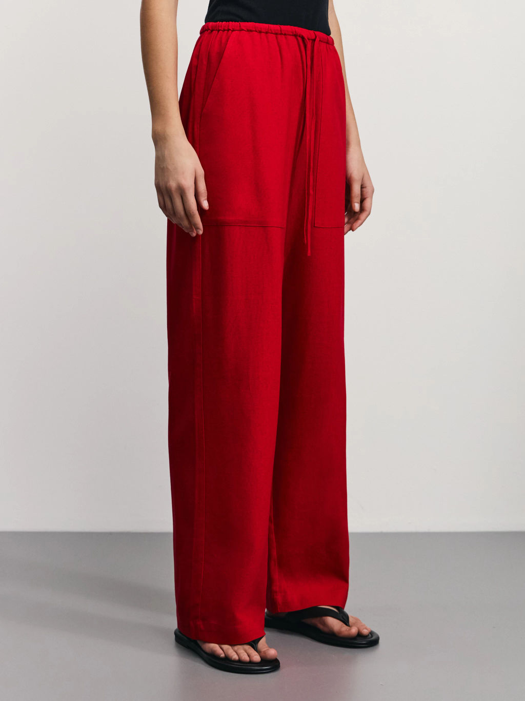 Широкие брюки изо льна / Zarina фото 3