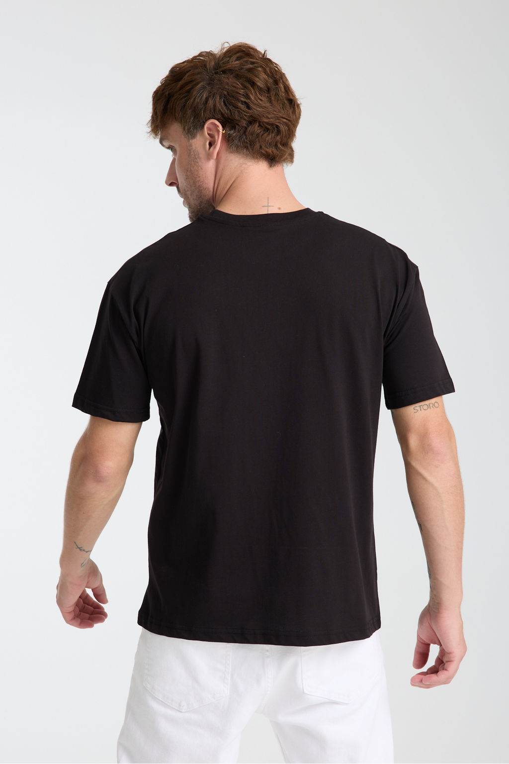 TRENDYOL MAN Mavi Oversize/Genis Kesim Nak?s Detayl? %100 Pamuk T-Shirt TMNSS25TS00199 - Trendyolmilla фото 17