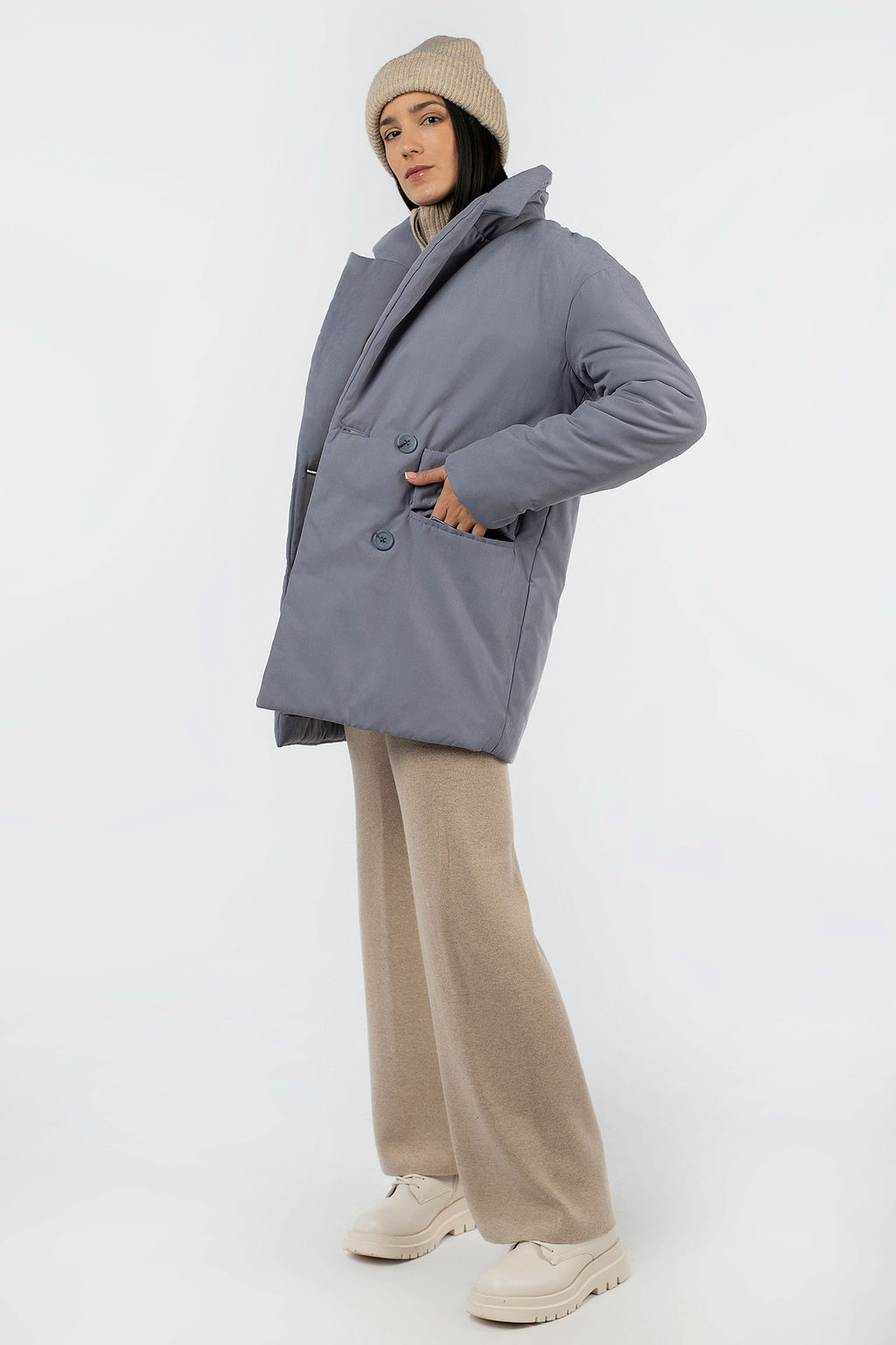 05-2119 Куртка женская зимняя (пояс) - El podio фото 2