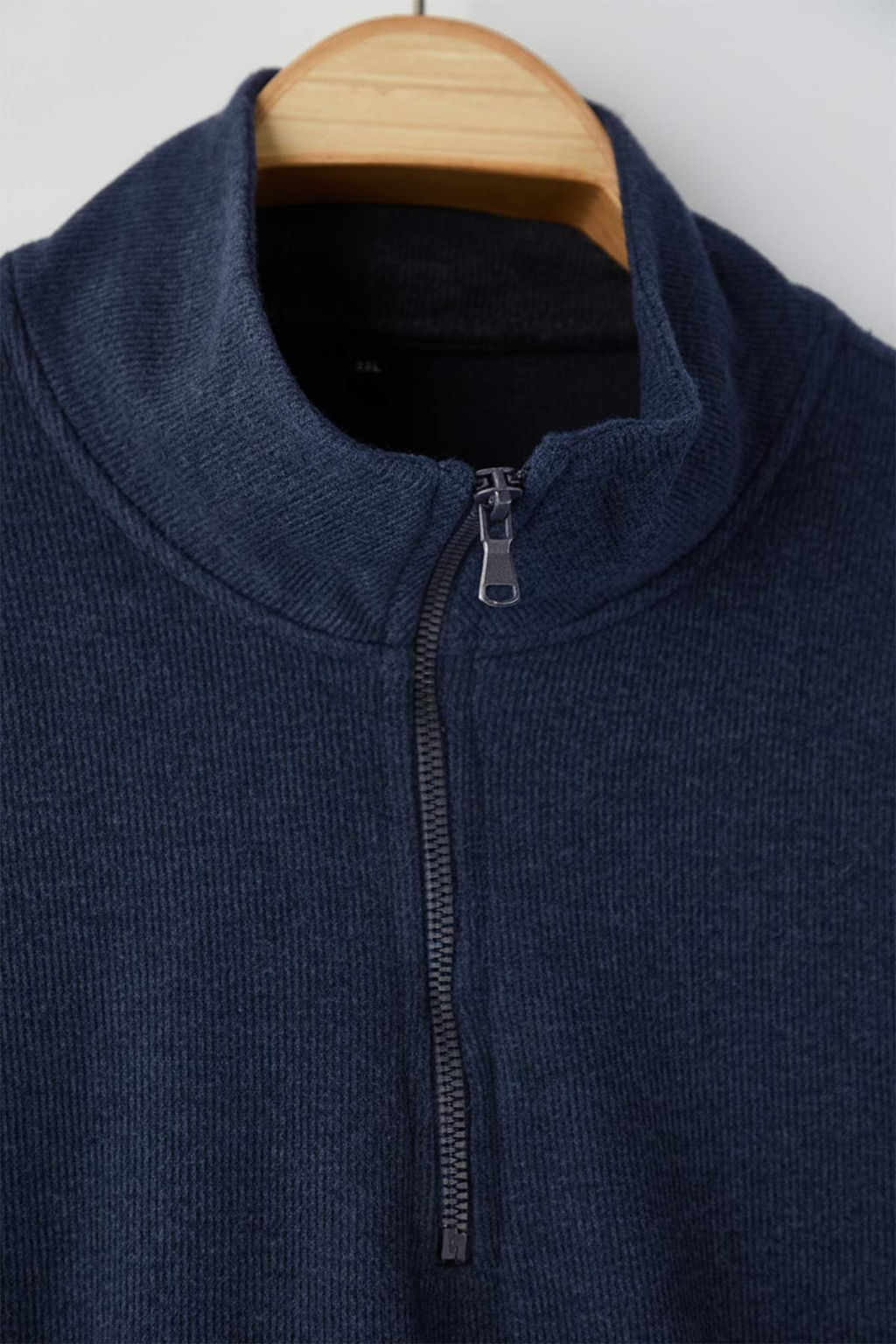 Gri Yeni Oversize/Genis Kesim Fermuarl? Gomlek Yaka Ici Sardonsuz Sweatshirt TMNAW26SW00013 - Trendyolmilla фото 5