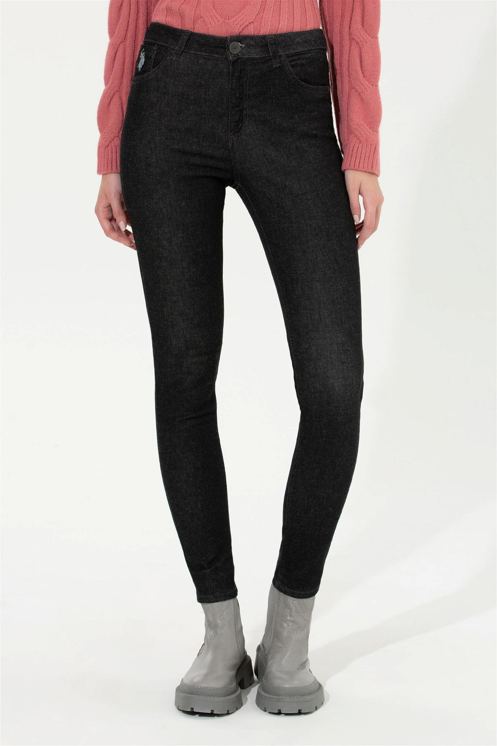 Женские серые джинсовые брюки Неожиданная скидка в корзине - U.s. polo assn фото 2