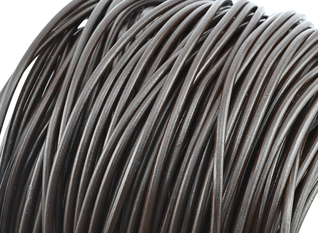 Шнур кожа цв.коричневый 5мм, Цена за метр