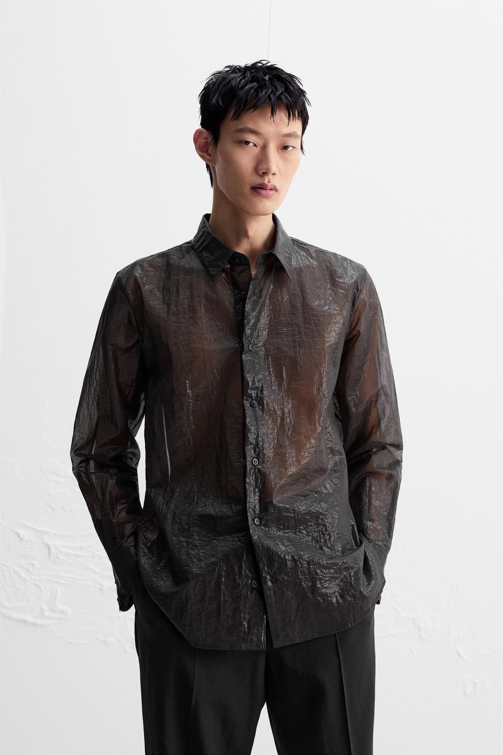 LIMITED EDITION SEMI-SHEER SHIRT - Zara фото 2