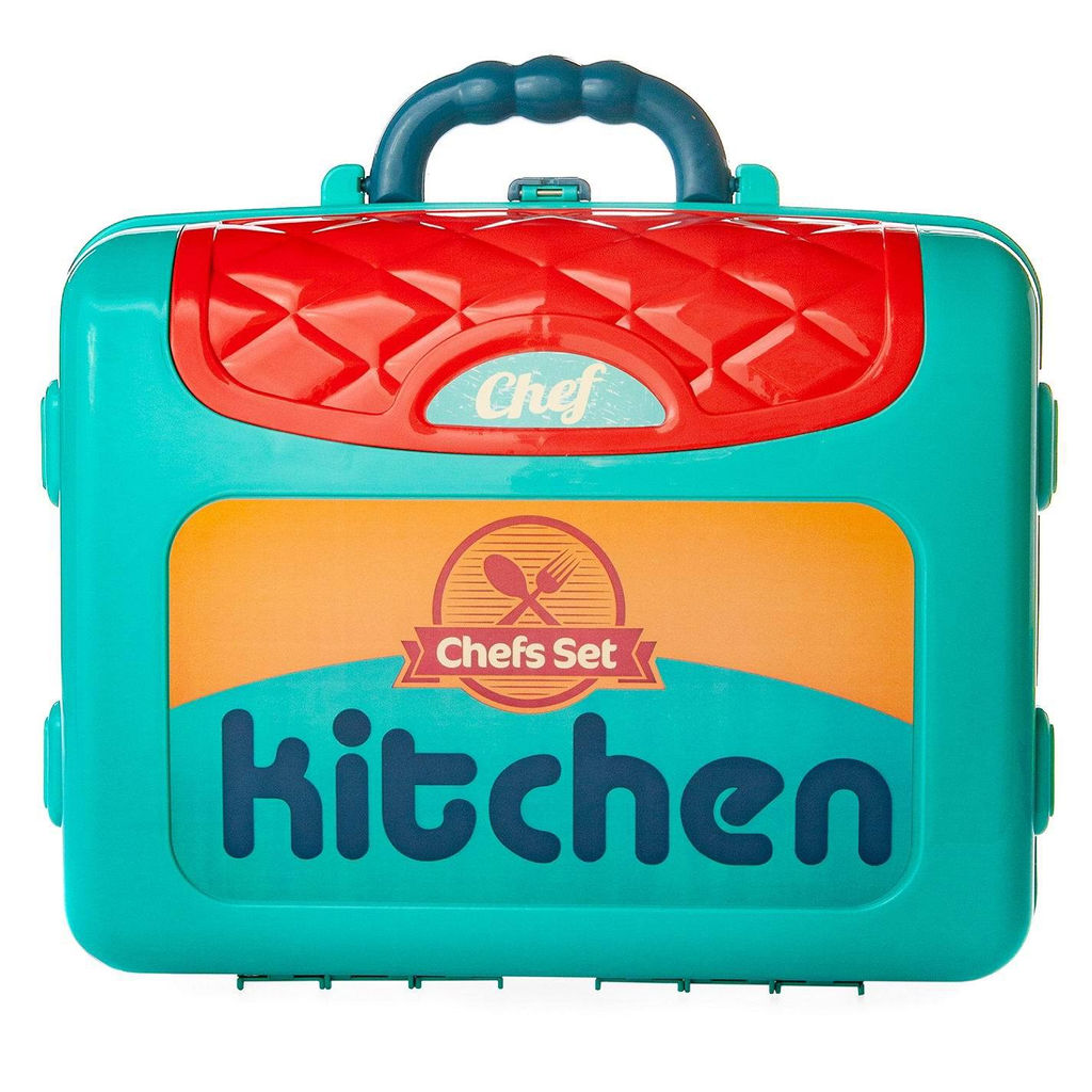 Чемоданчик-трансформер Кухня маленького шеф-повара, зеленая - Junfa toys фото 2