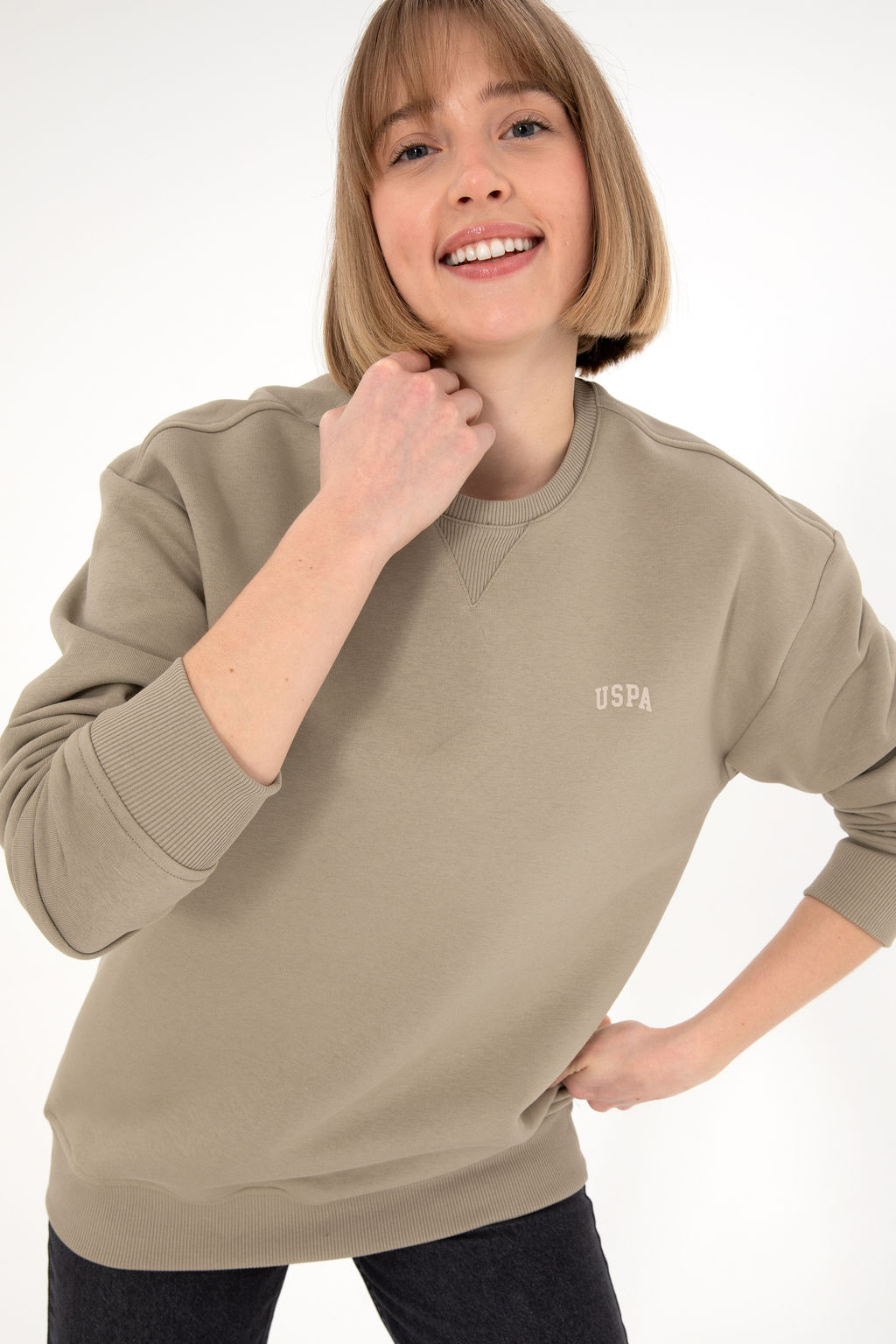Мужской базовый свитшот светло-хаки Неожиданная скидка в корзине - U.s. polo assn фото 17