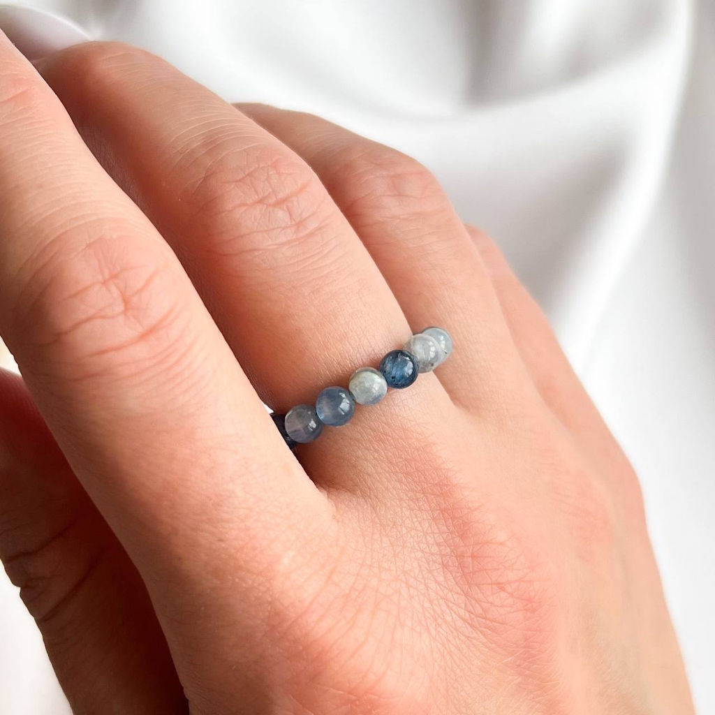 Кольцо на резинке из Кианита - Радуга самоцветов фото 2