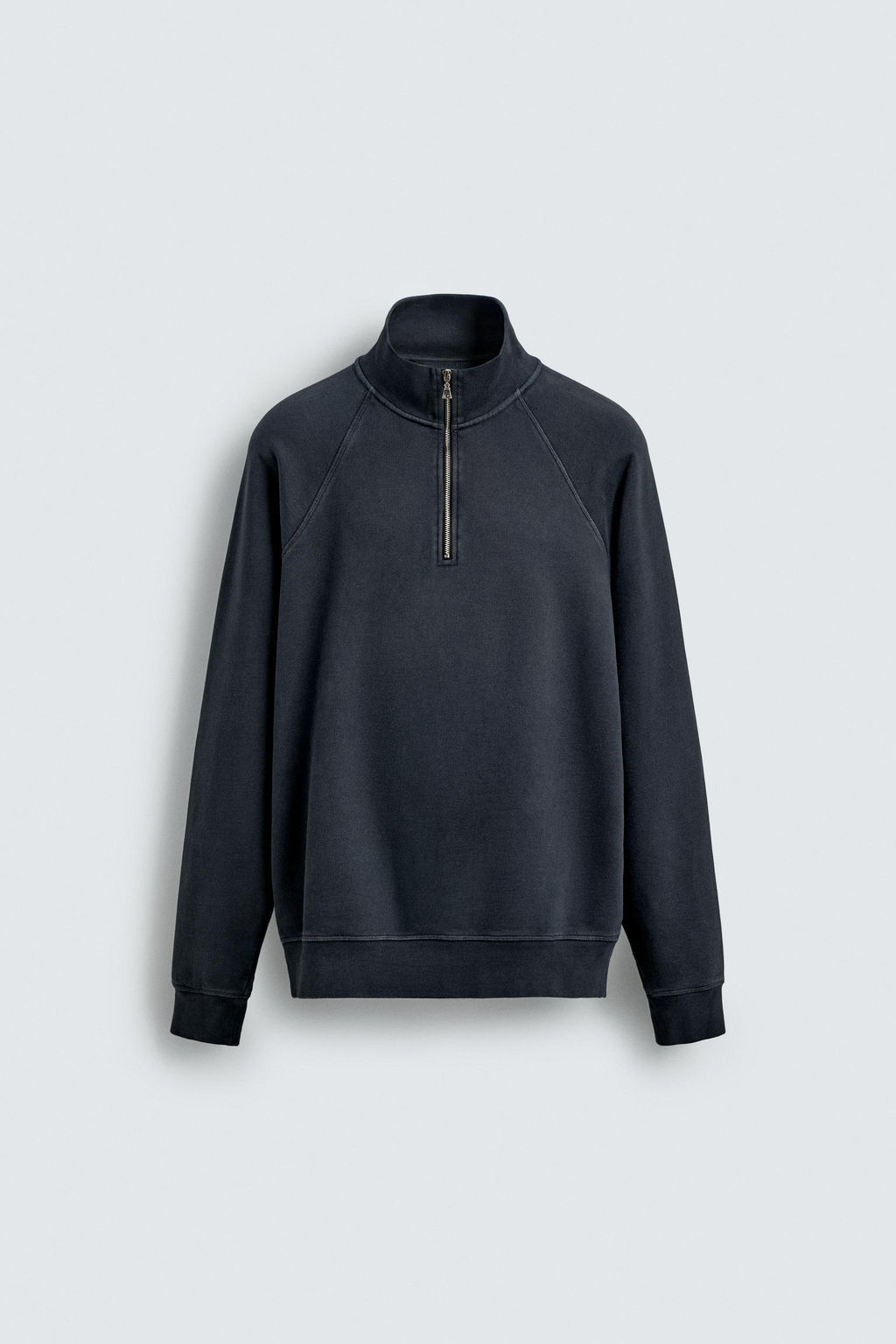 SUDADERA LAVADA CUELLO CREMALLERA / Gris antracita - Zara фото 6