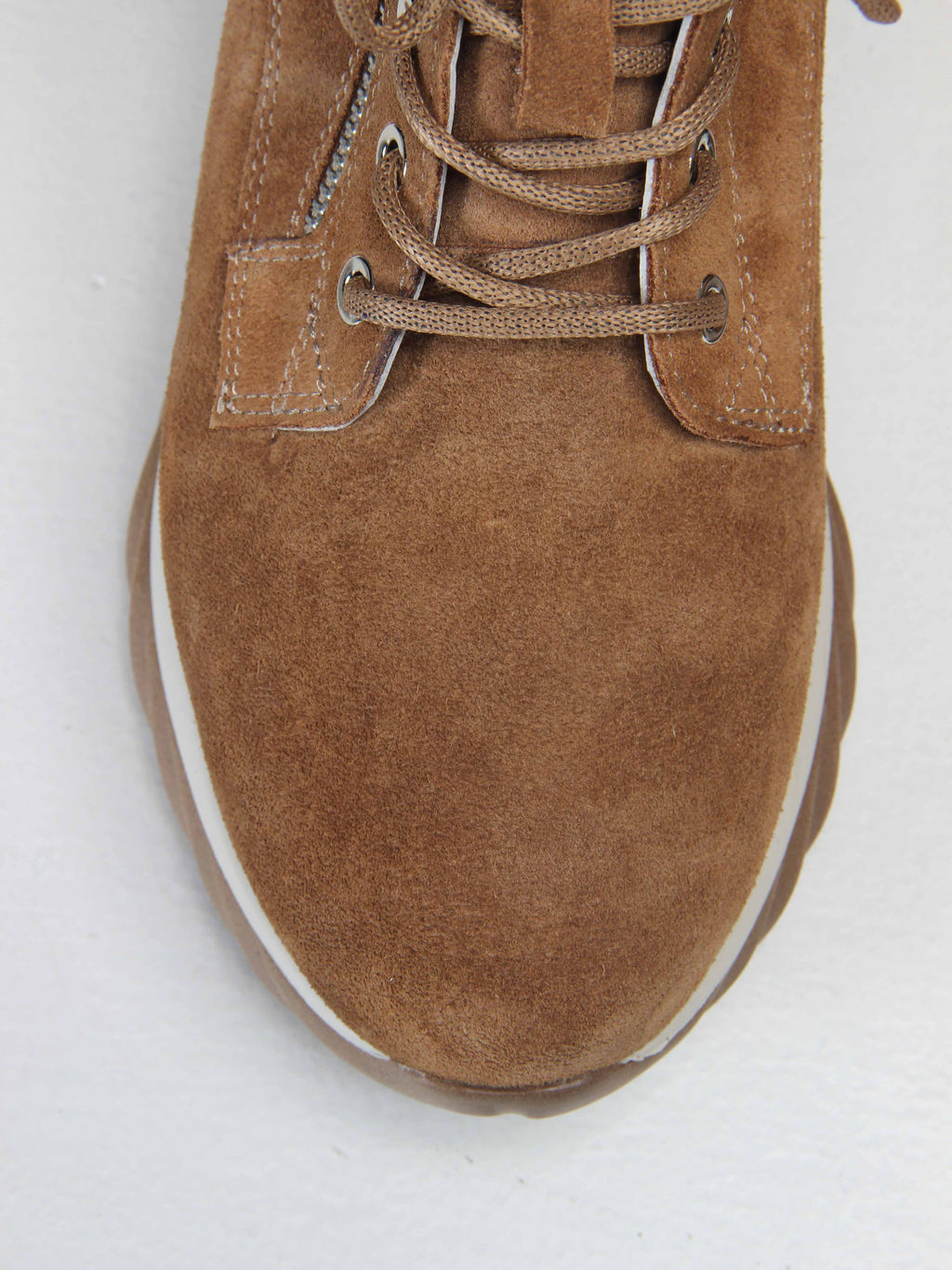 Ботинки 261.uno2br. светло коричневый замша перла/Мех