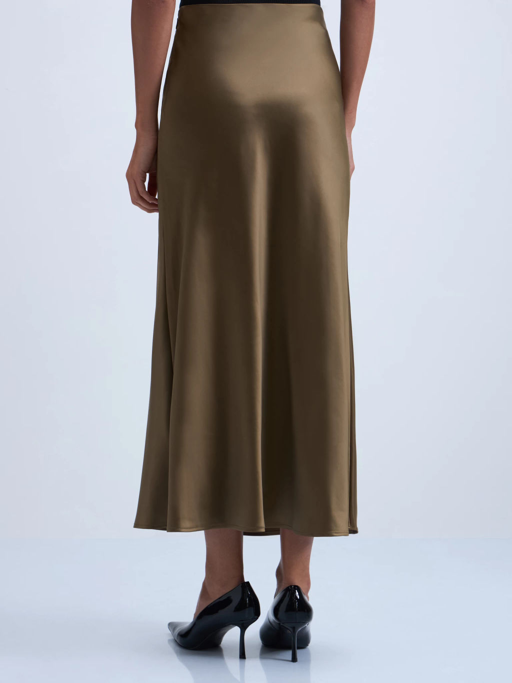 Атласная юбка миди / Zarina  фото 4